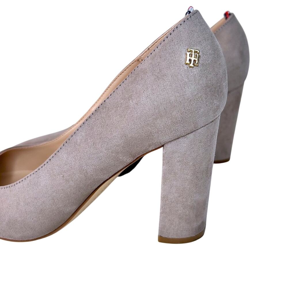Chunky Heel Suede 7.5 Office Siren 90s Inspired Tommy Hilfiger Women - Picture 4 of 8
